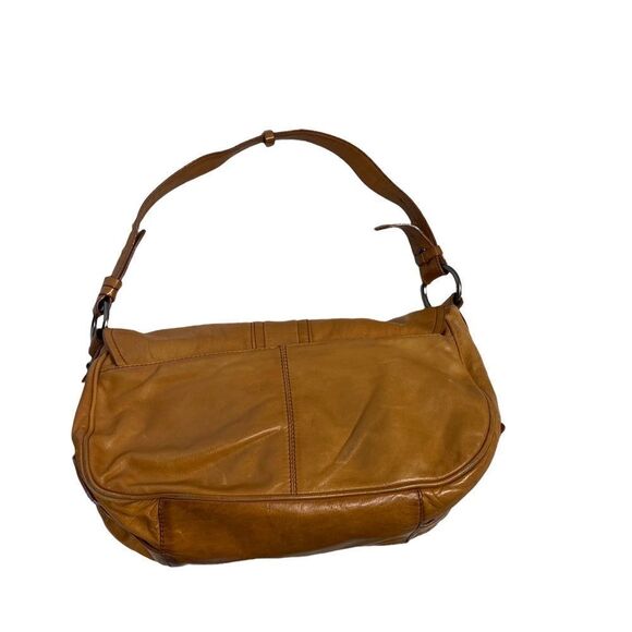 FRANCESCO BIASIA Saddle Style Handbag Mustard Color 14X5.5X7,Genuine Leather - Picture 2 of 14